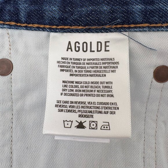 NEW Agolde Parker Jean Shorts | 31 Caution - Picture 12 of 14
